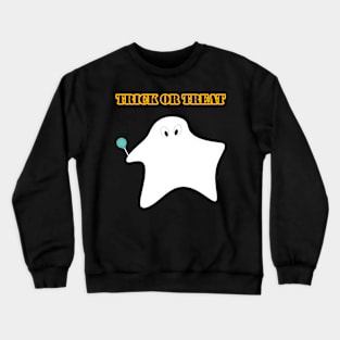 Trick or treat - Halloween, ghost, candy, lollipop. Crewneck Sweatshirt
